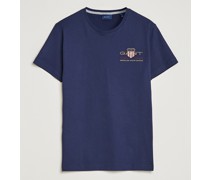Archive Shield Logo Rundhalsausschnitt Tshirt Evening Blue