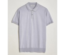 Leyburn Merino/Sea Island Baumwoll Polo Silver