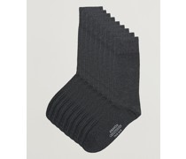 9-Pack True Baumwoll Socks Antrachite Melange