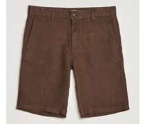 Crown Leinenshorts Brown
