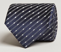 Micro Jacquard Silk Krawatte Navy
