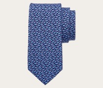 Seidenkrawatte mit Tobia Print Navy