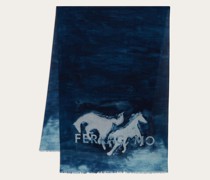 Stola mit Mustang Print Navy