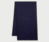 Schal aus Seide und Kaschmir Navy