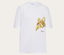 Kurzärmliges Tshirt mit Botanik Print