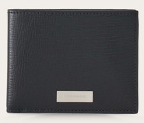 Brieftasche mit Plakette und Signatur