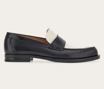 Zweifarbiger Loafer in Mokassin Machart mit Signatur