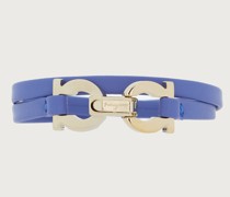 Gancini leather bracelet