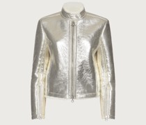 Blouson aus laminiertem Shearling