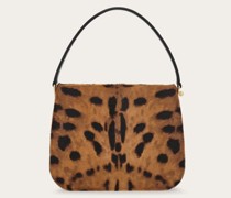 Halbsteife Handtasche Beige/Testa di Moro/Black