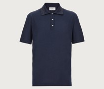 Polo with embroidered collar