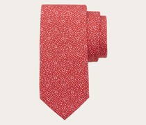 Seidenkrawatte mit Rundform Print /Rosa