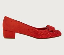 Pumps mit Vara Schleife und Kristallen mit Degradé Optik Feuer