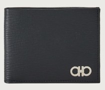Doppelt gefaltete Brieftasche Internationales Format Schwarz/