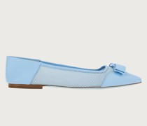 Ballerinas aus Bimaterial mit Vara Schleife Himmel