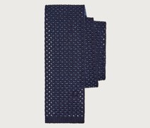 Krawatte aus Seidenstrick Navy/Ostsee