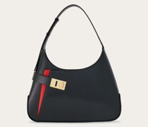 Hobo Schultertasche Schwarz/Flamm