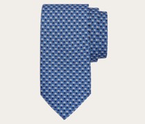 Seidenkrawatte mit Fußball Print Navy