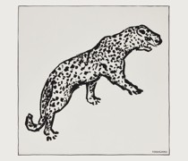 Halstuch mit Jaguar Print /Weiß