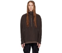 Brown Paneled Sweater