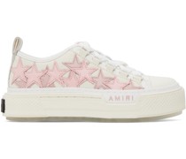 Off-White & Pink Stars Court Low Sneakers