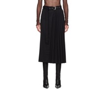 SSENSE Exclusive Black Belted Midi Skirt
