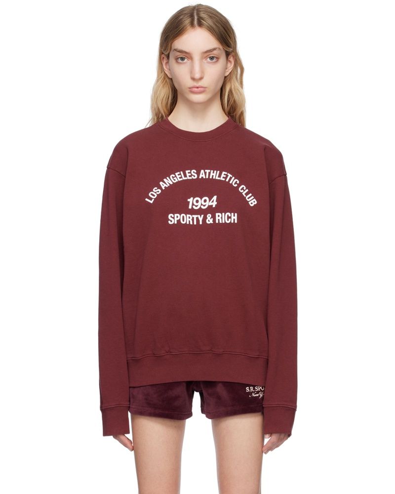 SPORTY & RICH Damen Red Printed Sweatshirt