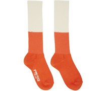 Off-White & Orange Two-Way Socks