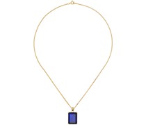 Gold & Blue Stone Necklace