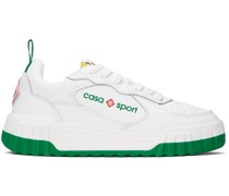 White & Green 'The Court' Sneakers