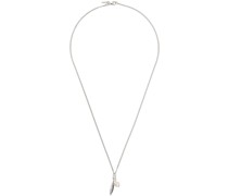 SSENSE Exclusive Silver Feather & Pearl Necklace