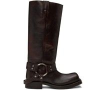 SSENSE Exclusive Brown Stirrup High Boots