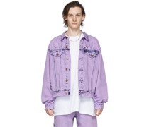 SSENSE Exclusive Purple Secret Trucker Denim Jacket
