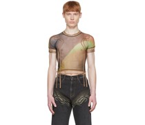 Brown Recycled Polyester T-Shirt