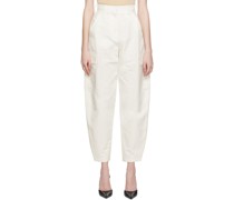 White Flap Pocket Trousers