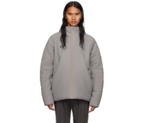 Gray Funnel Neck Jacket