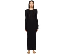 Black Crewneck Maxi Dress