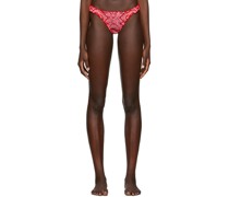 SSENSE Exclusive Pink & Red Zebra Print Thong