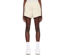 Beige Logo Shorts