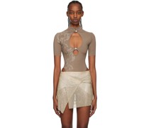 Taupe Daisy Bodysuit