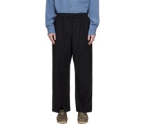 Black Pinched Seams Trousers