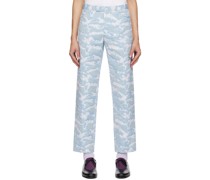 SSENSE Exclusive Blue & White Trousers