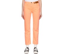 Orange Faded Jeans
