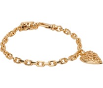 Gold Arabesque Heart Bracelet