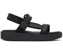 Black Emma Strap Sandals