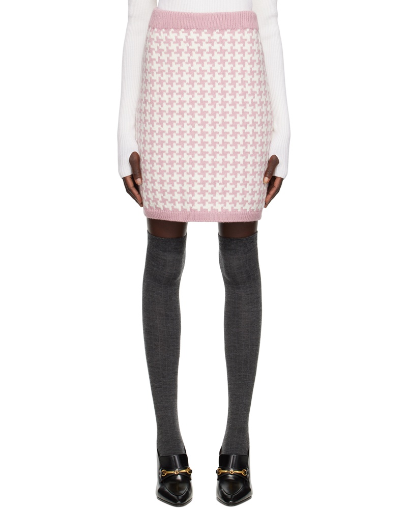 Ernest W. Baker Damen SSENSE Exclusive Pink & White Midi Skirt Ernest W. Baker Damen SSENSE Exclusive Pink & White Midi Skirt