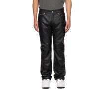 SSENSE Exclusive Black GP Faux-Leather Pants