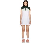 White & Green Minidress & Shorts Set