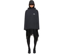 Black Hooded Midi Dress