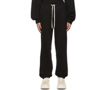 Black Cotton Lounge Pants